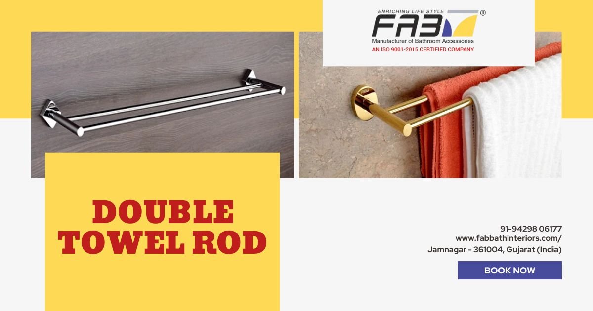 Double Towel Rod by Fab Bath Interiors: Space Saver