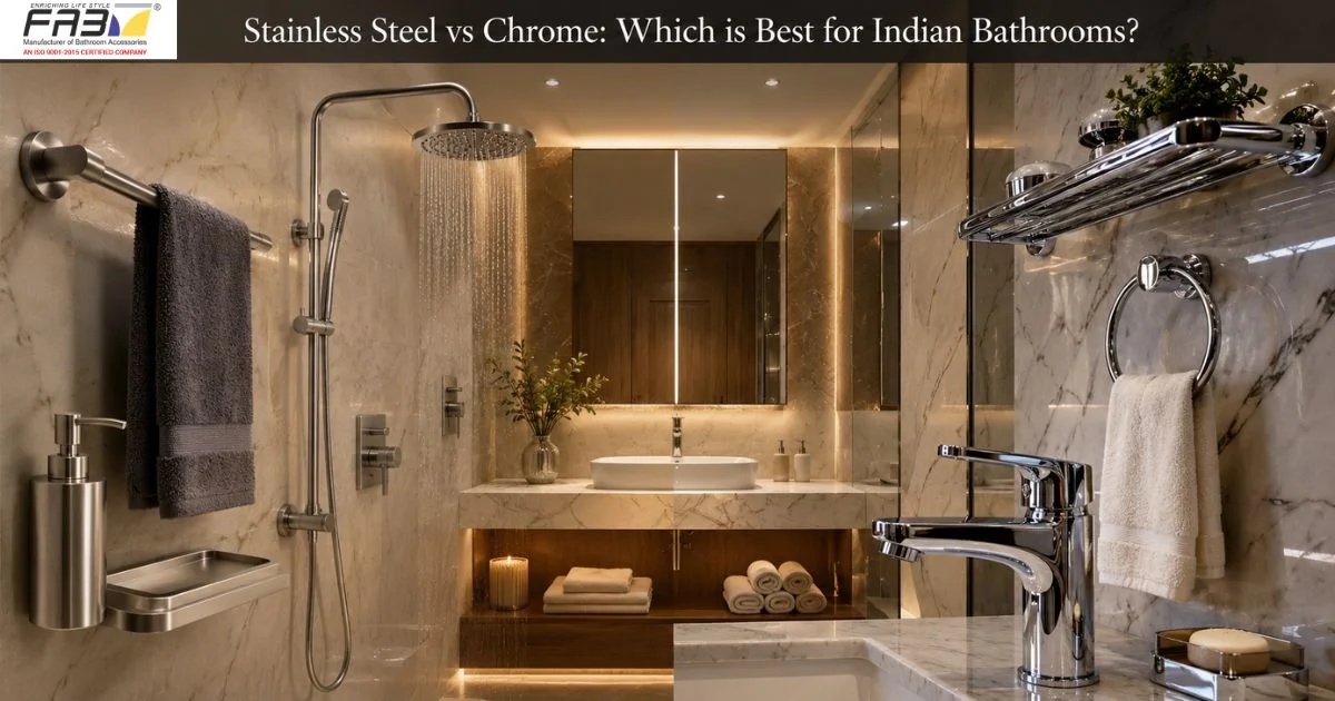 stainless steel vs chrome bathroom accessories