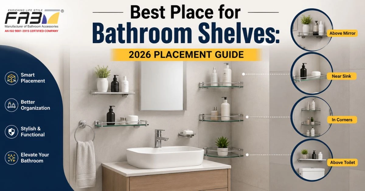 best place for bathroom shelves